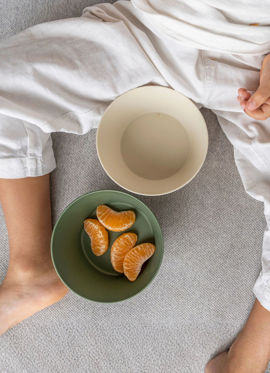Eco Bowls Set of 4 - Green/ Cream