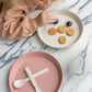 Eco Plates Set of 4 - Pink/Cream