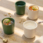 Eco Cups Set of 4 - Green/ Cream