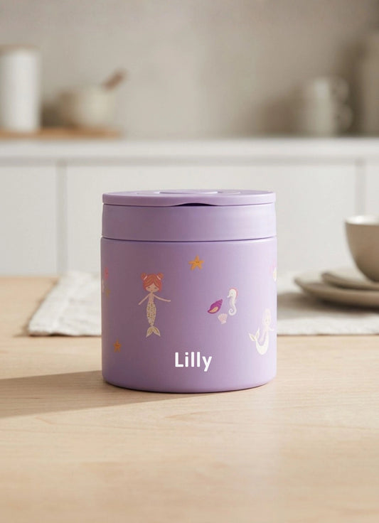 Insulated Food Flask 350ml - Mermaid