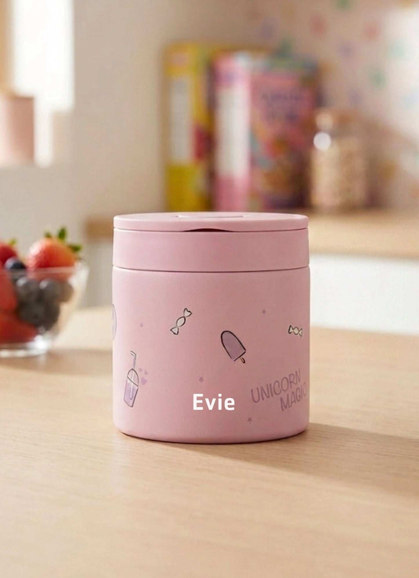 Insulated Food Flask 350ml - Stormy Unicorn