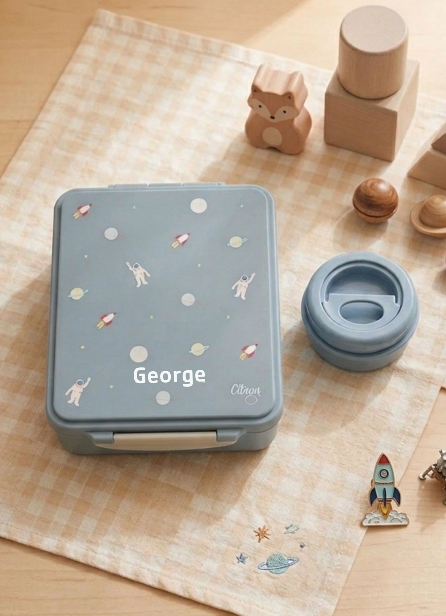 Leakproof Lunch Box With Thermos & Sauce Pot – Spaceship – My
