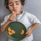 Eco Plates Set of 4 - Green/Cream