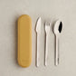 Cutlery Set with Silicon Case - Yellow