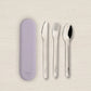 Cutlery Set with Silicon Case - Purple