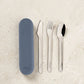 Cutlery Set with Silicon Case - Dark Blue