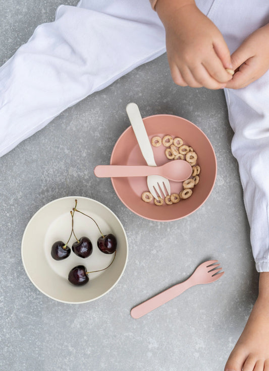 Eco Bowls Set of 4 - Pink/ Cream