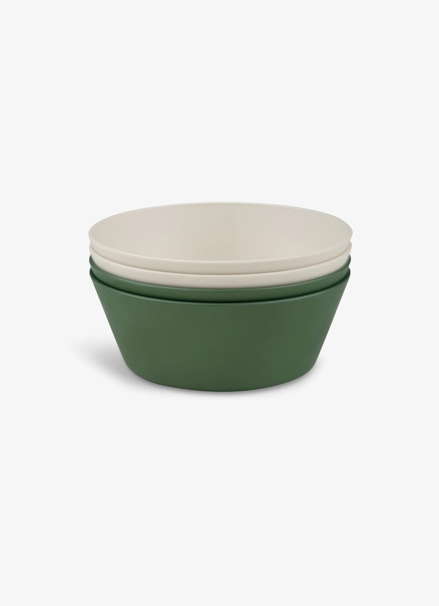 Eco Bowls Set of 4 in Green/ Cream