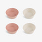 Eco Bowls Set of 4 in Pink/ Cream
