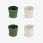 Eco Cups Set of 4 in Green/ Cream