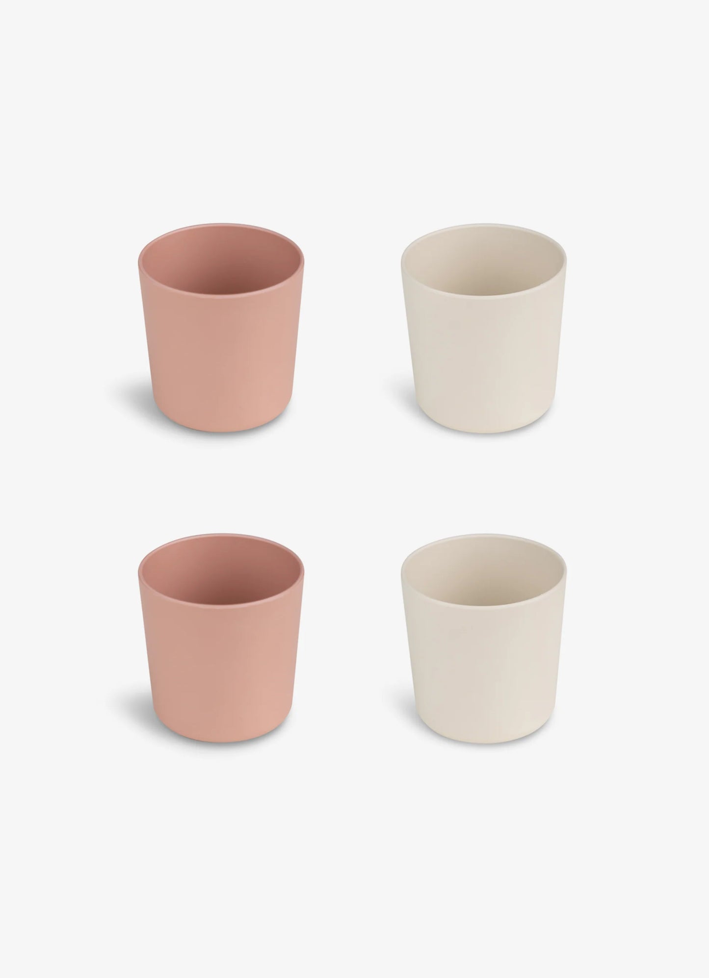 Eco Cups Set of 4 in Pink/ Cream