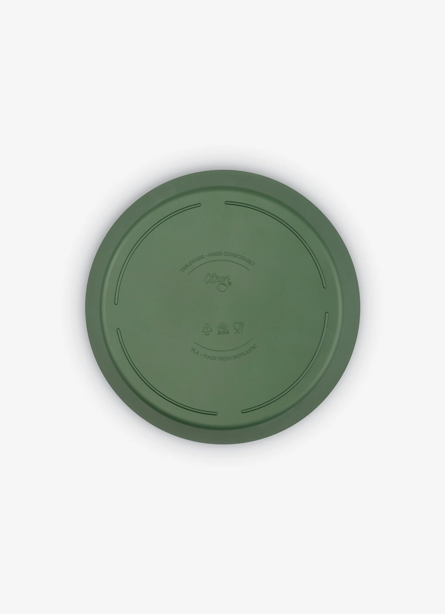 Eco Plates Set of 4 in Green/Cream