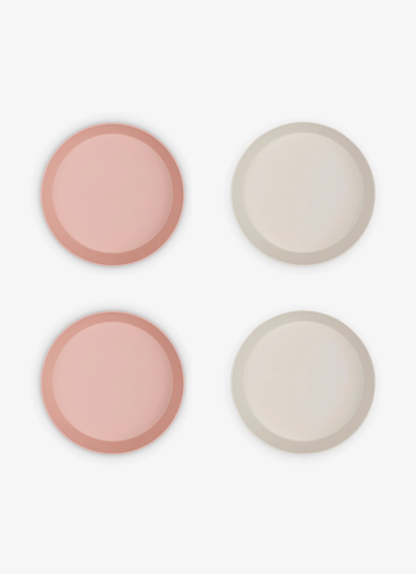 Eco Plates Set of 4 in Pink/Cream
