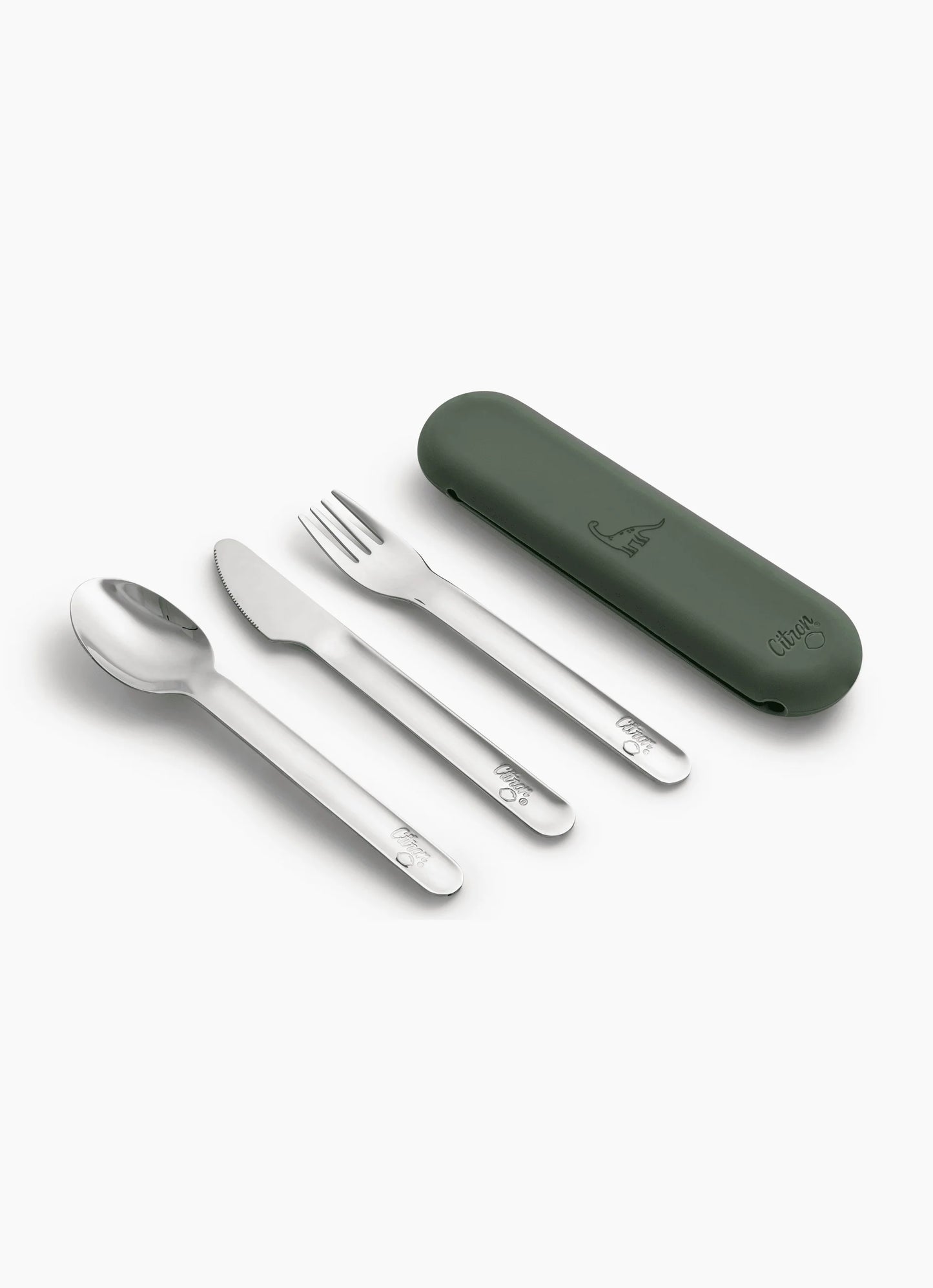 Cutlery Set with Silicon Case Green