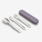 Cutlery Set with Silicon Case Purple