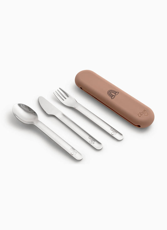 Cutlery Set with Silicon Case Blush Pink