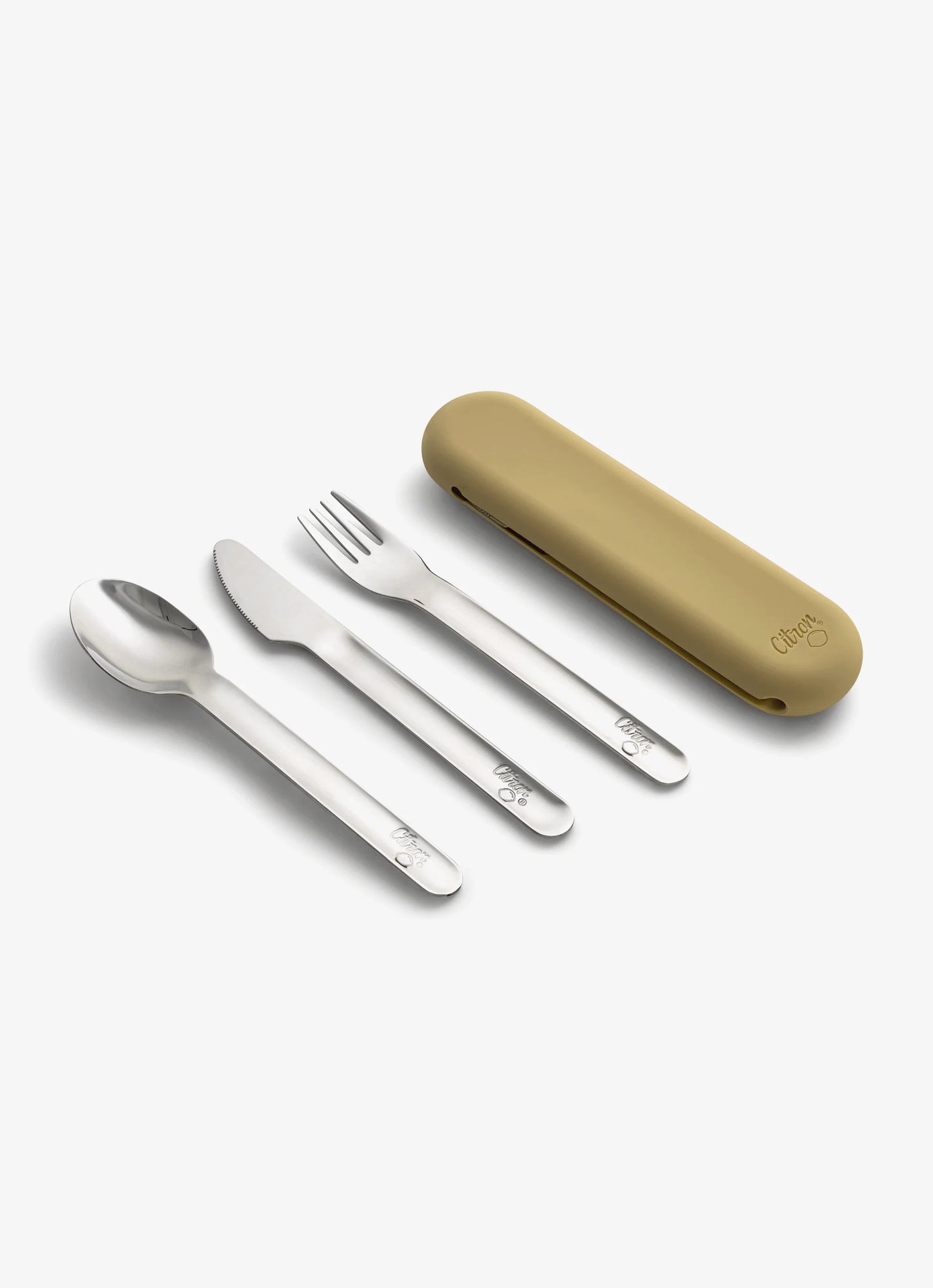 Cutlery Set with Silicon Case Yellow