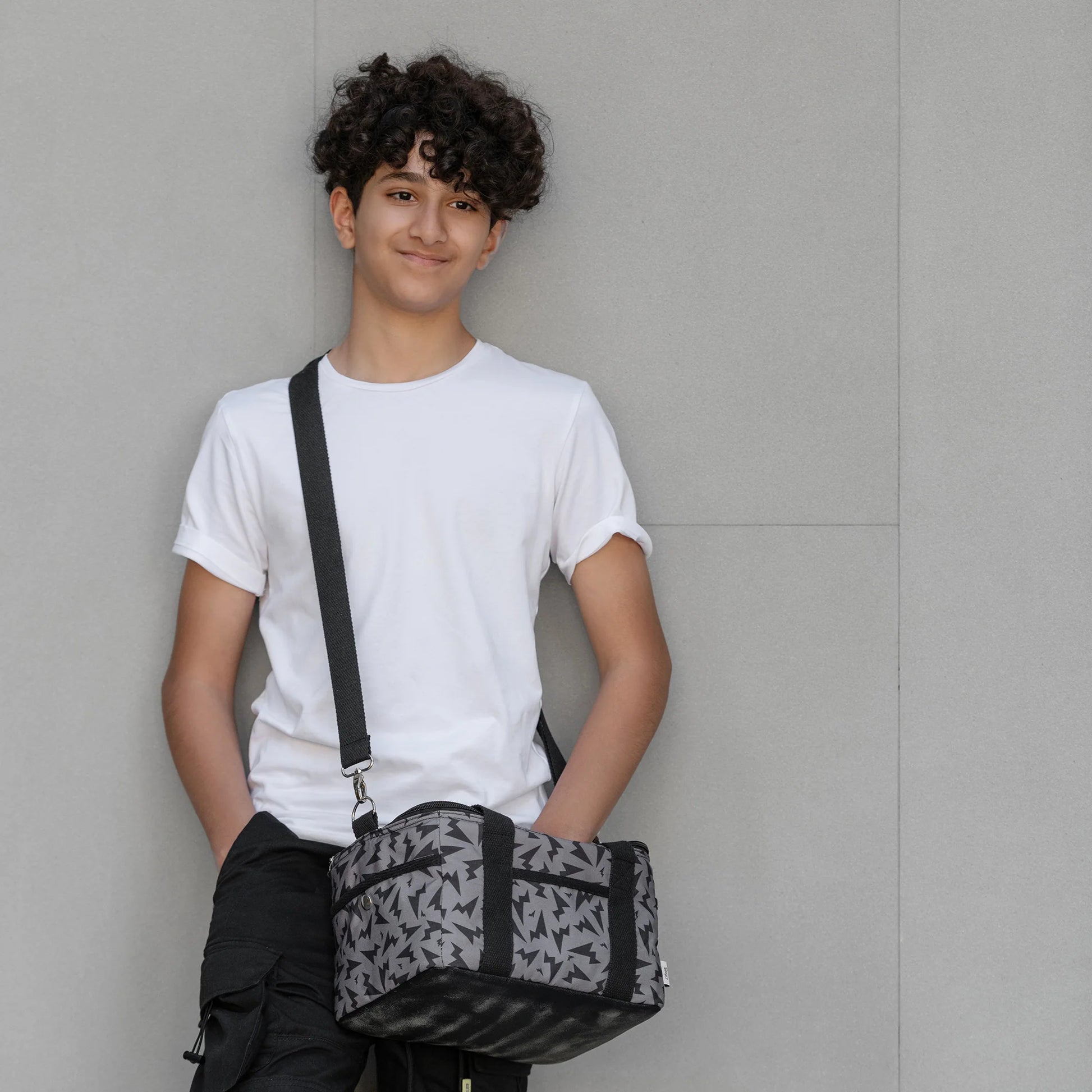 Black packed lunch bag sales