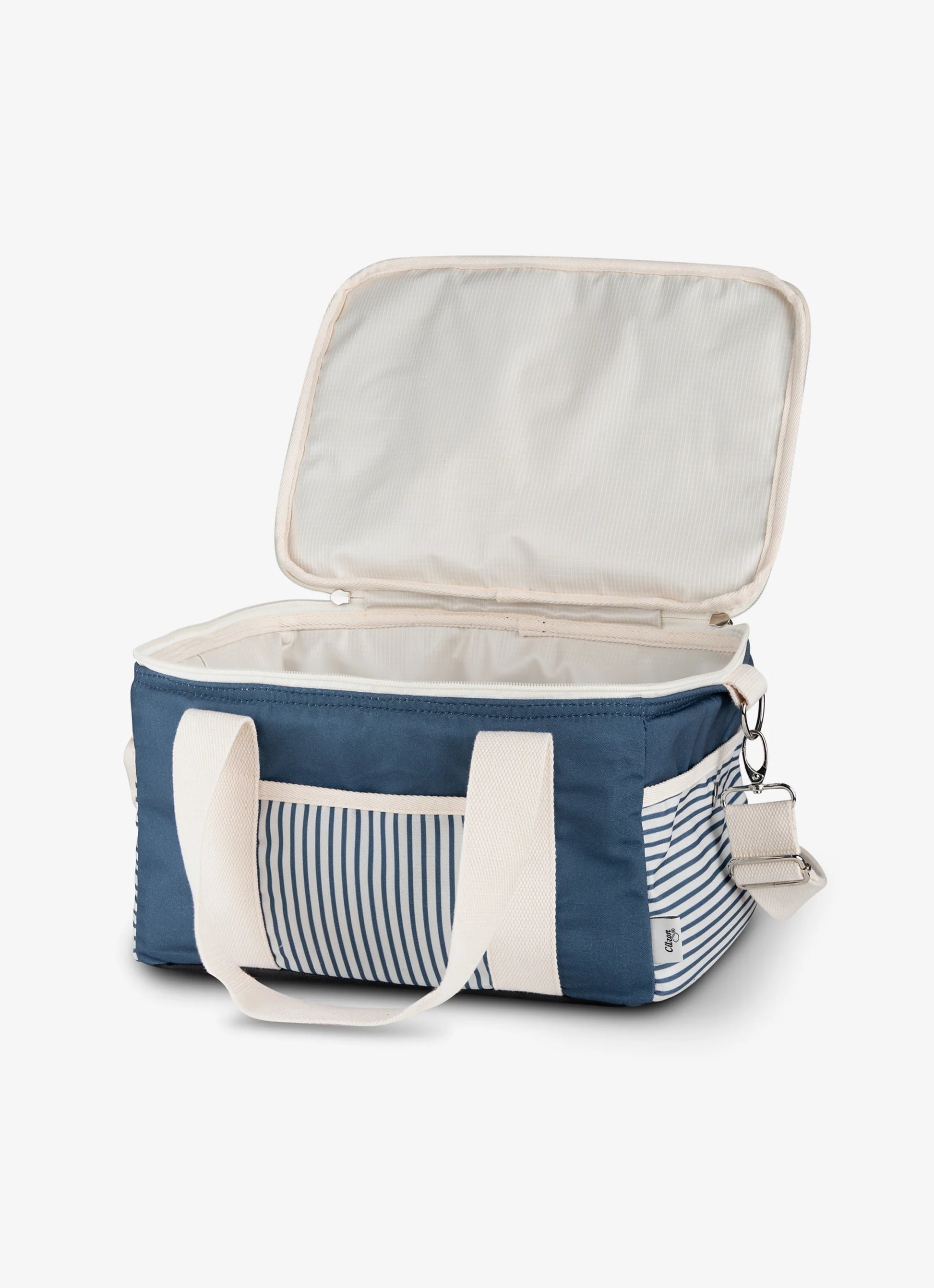White insulated top picnic bag