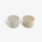 Set Of 2 Saucer Cups Light Grey/Cream