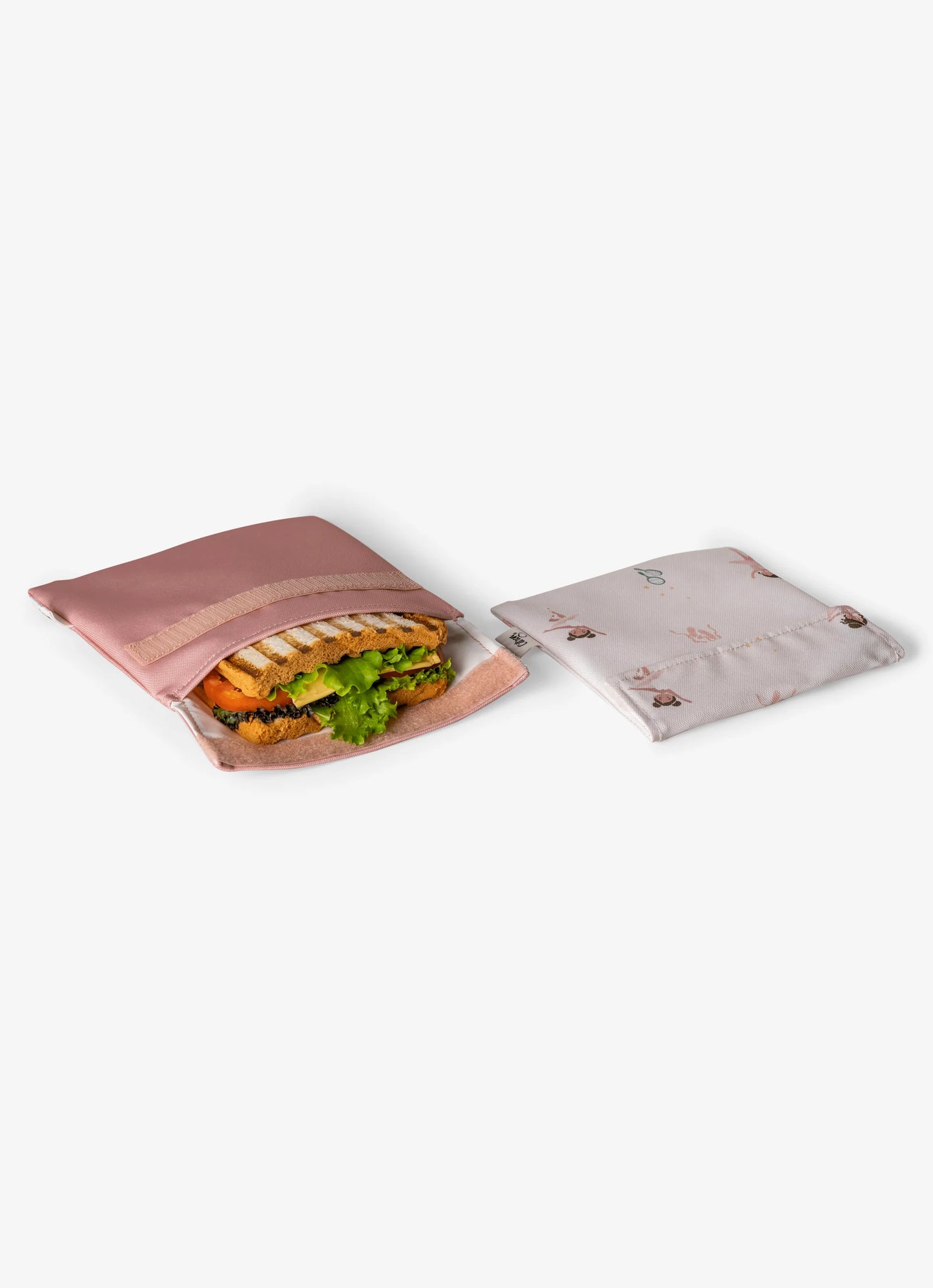 Two Reusable Sandwich Bags - Ballerina/Blush Pink