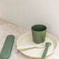 Eco Cups Set of 4 - Green/ Cream
