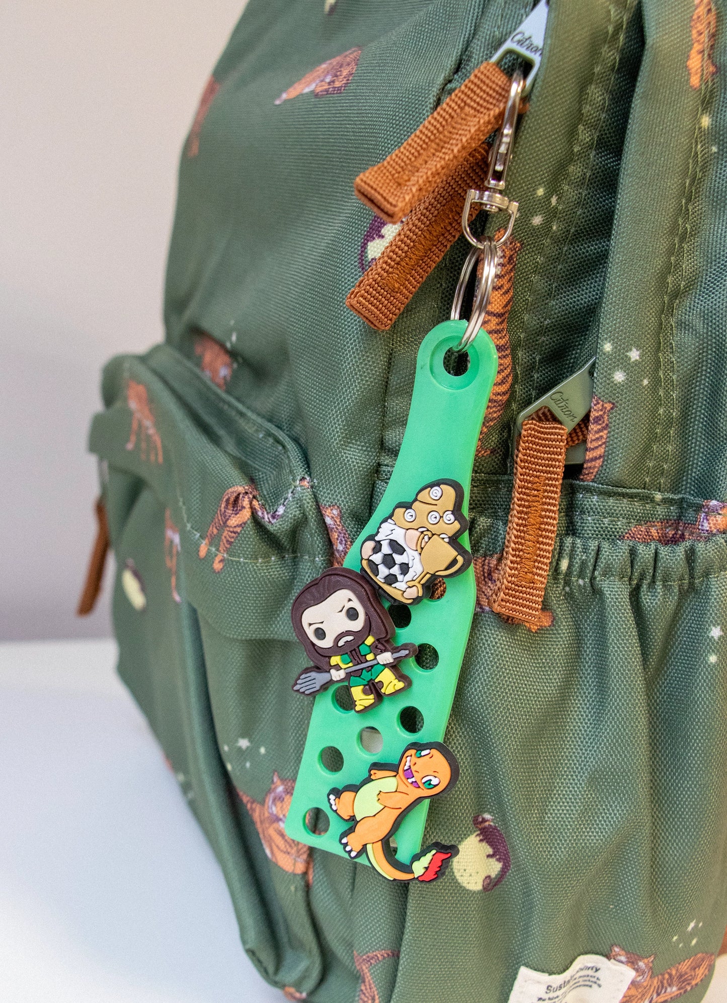 Keyring With Charms - Green