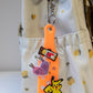 Keyring With Charms - Orange