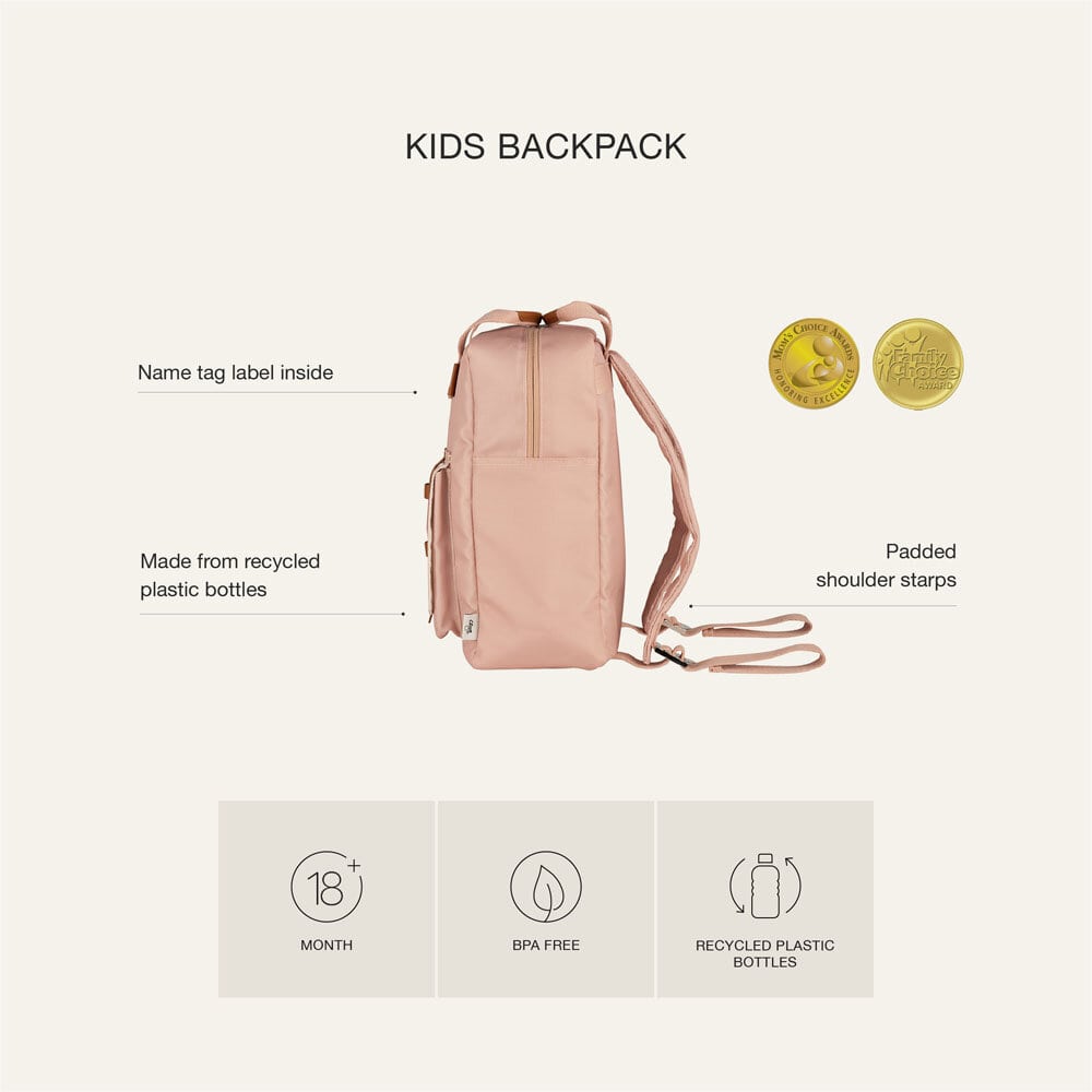 green kid backpack features