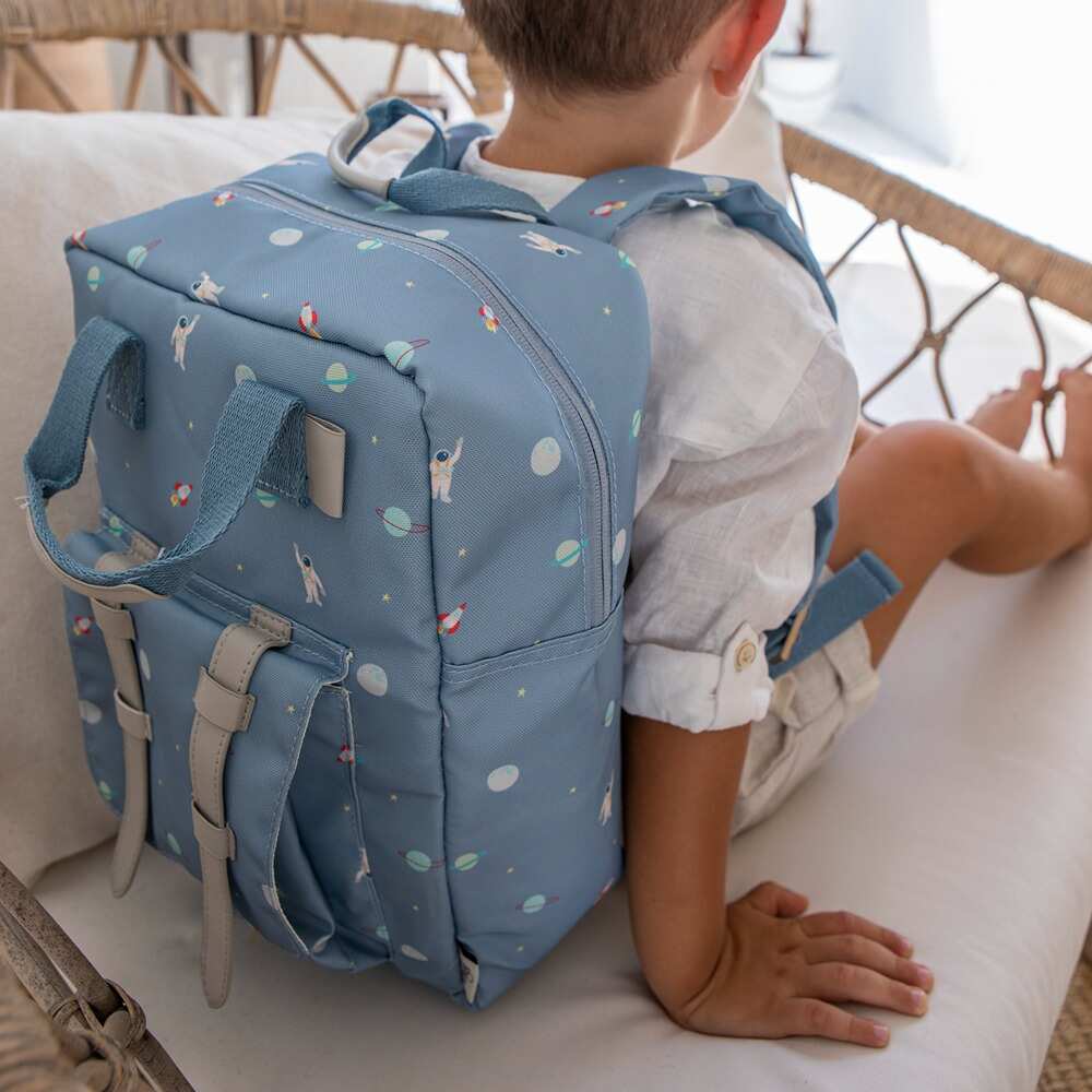 spaceship kid backpack worn