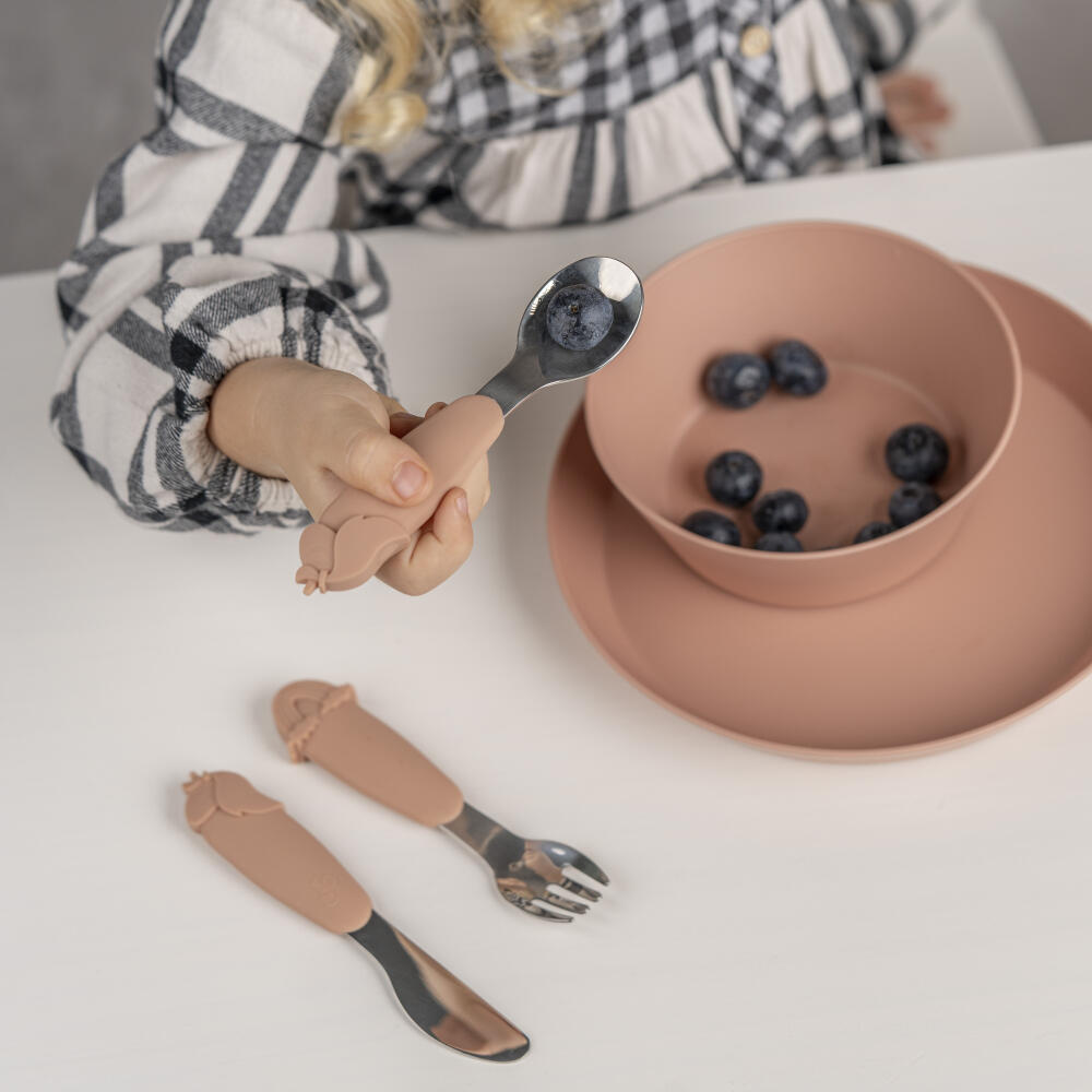 cute silicon cutlery set for kids